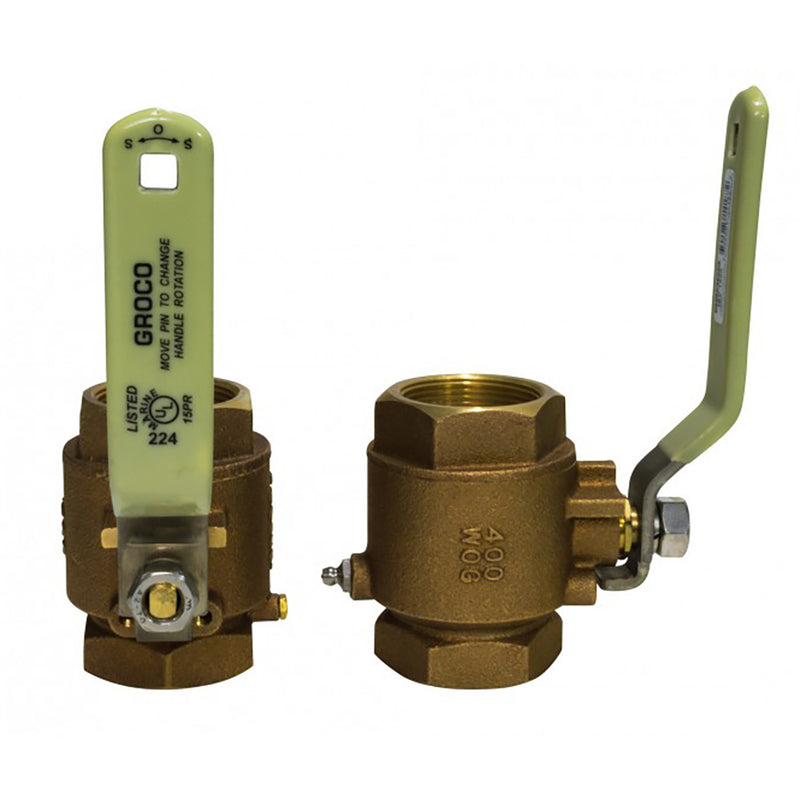 GROCO 212 NPT Bronze Inline Valve IBV2500