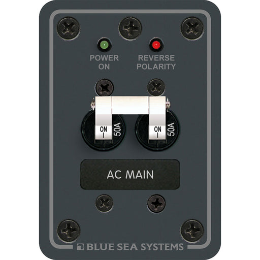 Blue Sea 8079 AC Main Only Circuit Breaker Panel  White Switches 8079