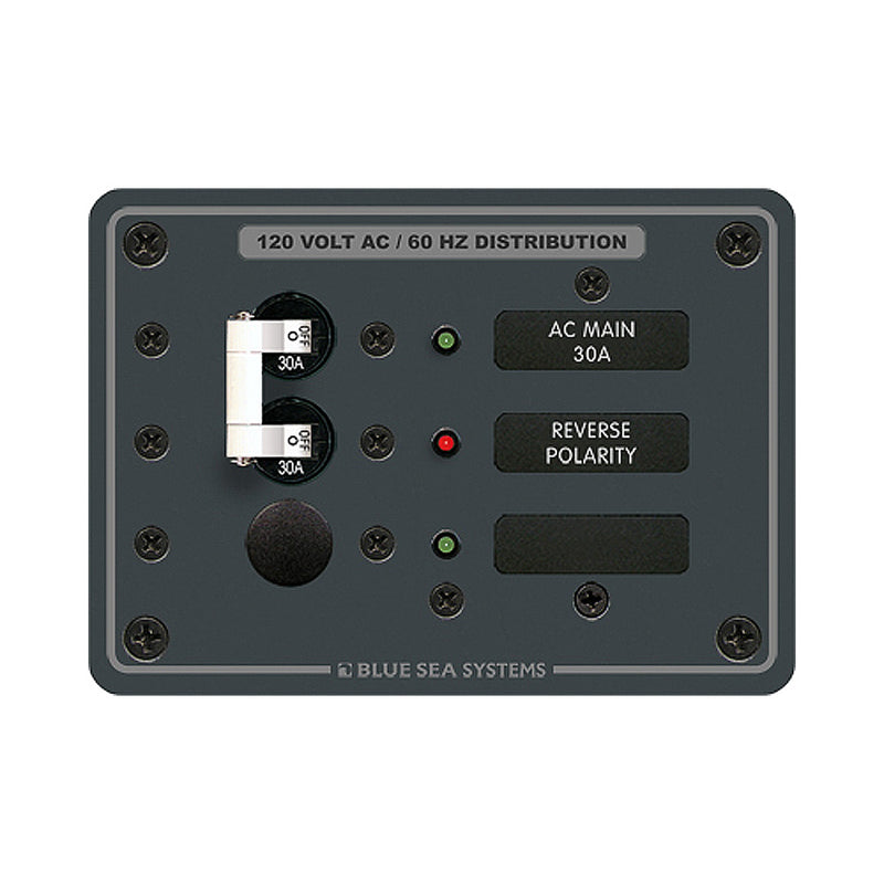 Blue Sea 8029 AC Main 1 Position Breaker Panel  White Switches 8029
