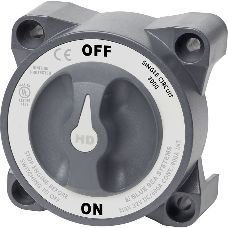 Blue Sea 3000 HDSeries Battery Switch Single Circuit ONOFF 3000