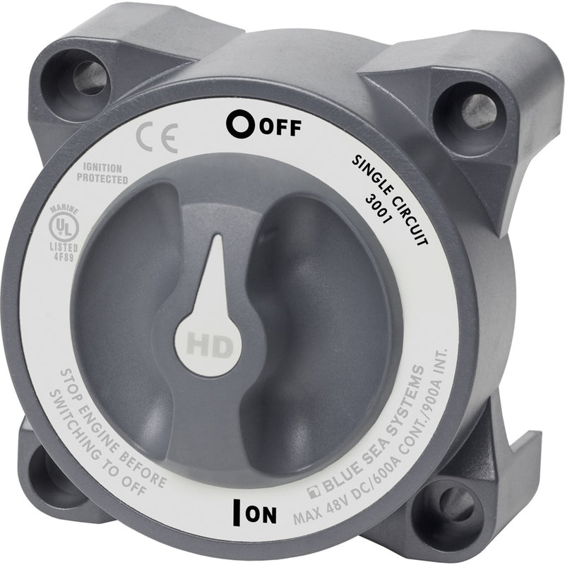 Blue Sea 3001 HDSeries Battery Switch Single Circuit ONOFF wAFD 3001
