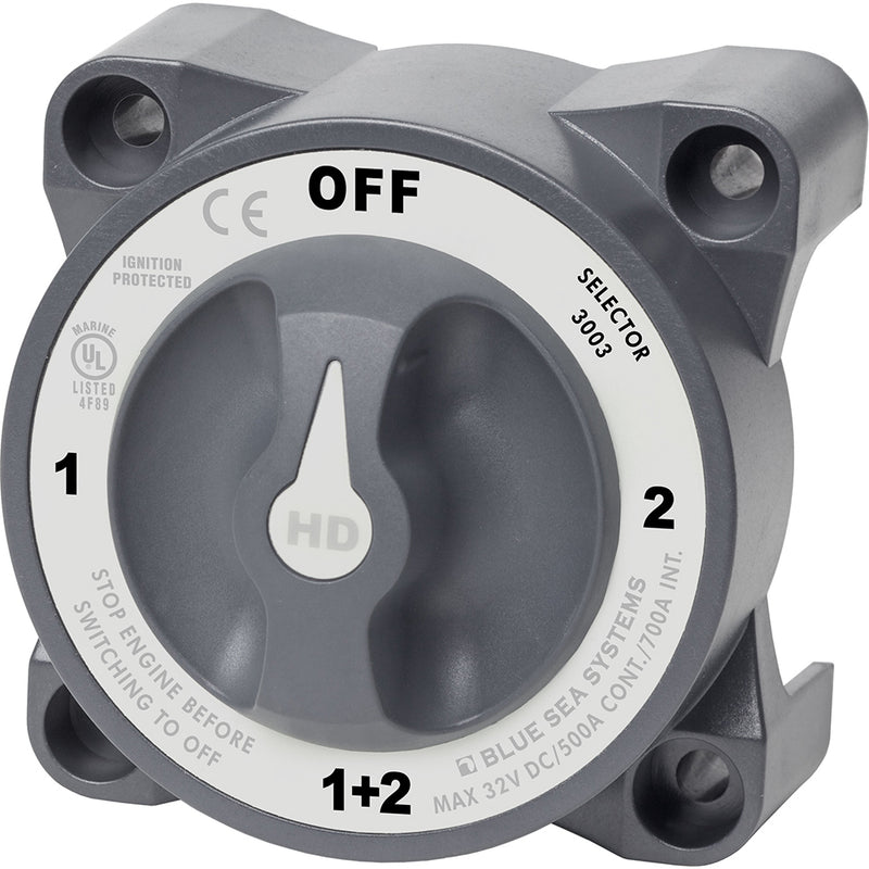 Blue Sea 3003 HDSeries Battery Switch Selector wAlternator Field Disconnect 3003
