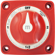 Blue Sea 6007 mSeries Mini Battery Switch Selector Four Position Red 6007
