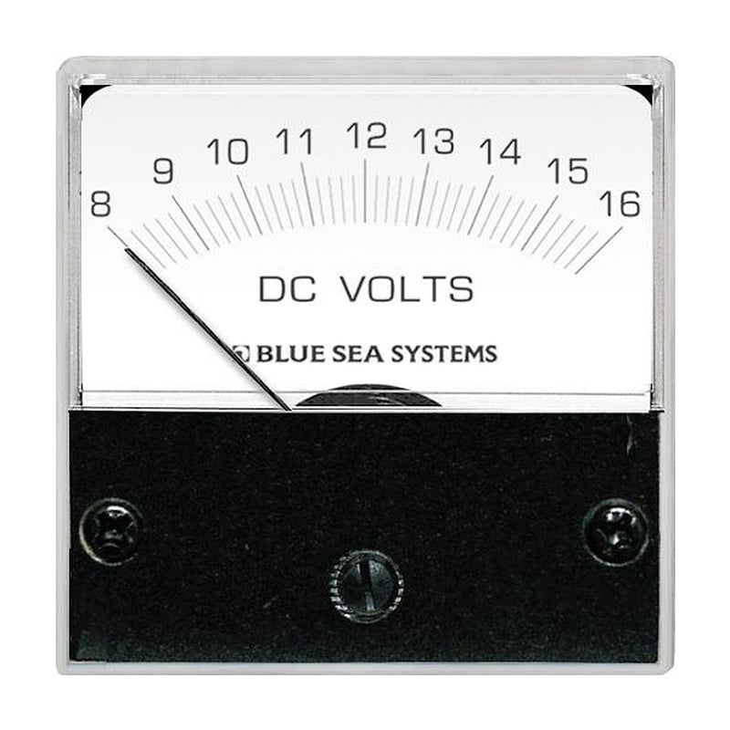 Blue Sea 8028 DC Analog Micro Voltmeter  2 Face 816 Volts DC 8028