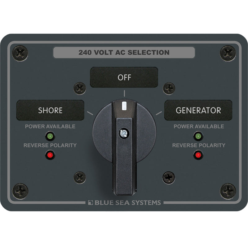 Blue Sea 8363 AC Rotary Switch Panel 65 Ampere 2 Positions  OFF 3 Pole 8363