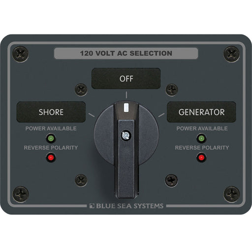 Blue Sea 8365 AC Rotary Switch Panel 65 Ampere 2 Positions  OFF 2 Pole 8365