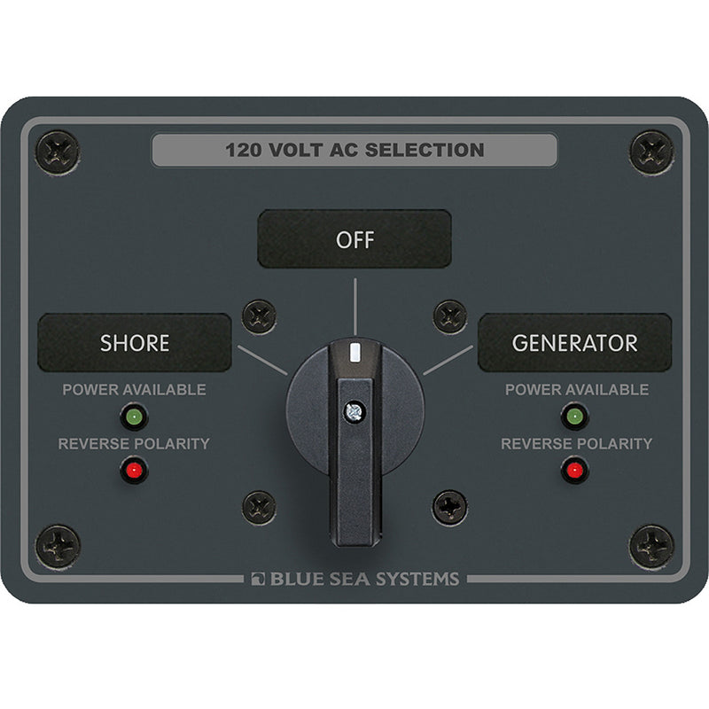 Blue Sea 8367 AC Rotary Switch Panel 30 Ampere 2 Positions  OFF 2 Pole 8367