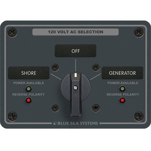 Blue Sea 8367 AC Rotary Switch Panel 30 Ampere 2 Positions  OFF 2 Pole 8367
