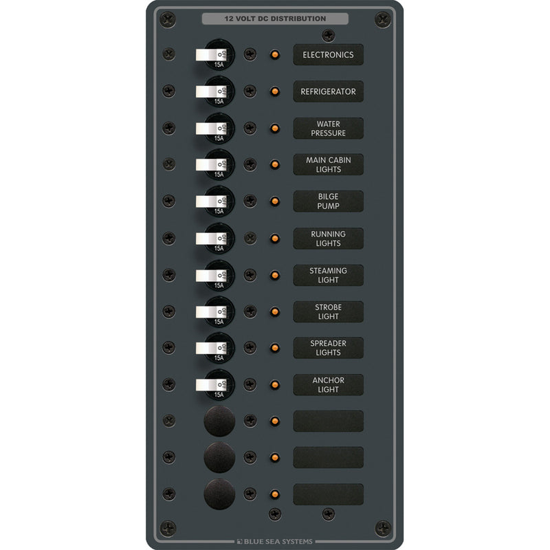 Blue Sea 8376 Panel DC 13 Position Vertical 8376