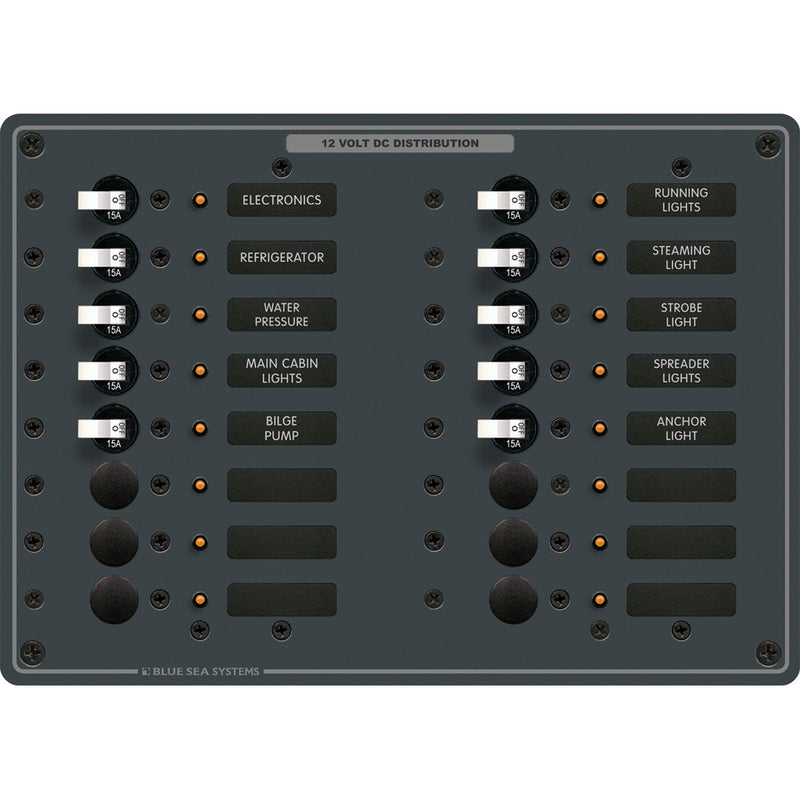 Blue Sea 8377 Panel DC 16 Position 8377