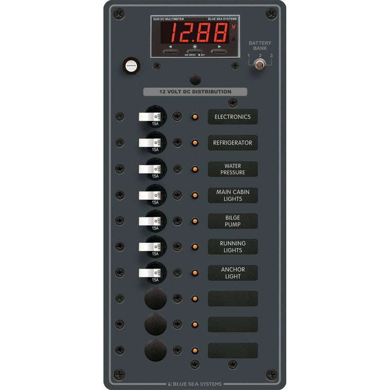Blue Sea 8402 DC 10 Position wMultiFunction Meter 8402