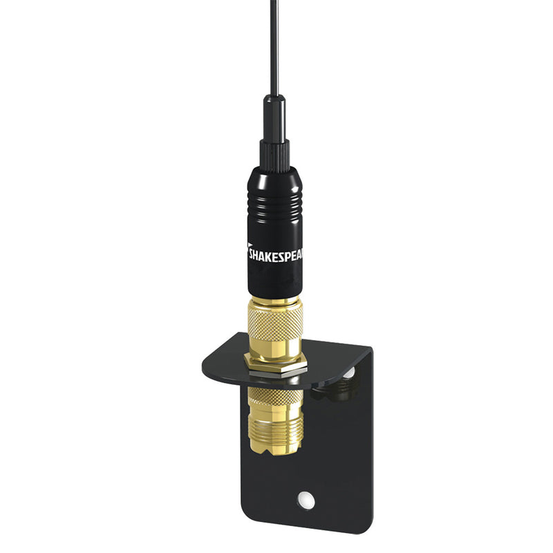 Shakespeare VHF 15in 5216 SS Black Whip Antenna  Bracket Included 5216