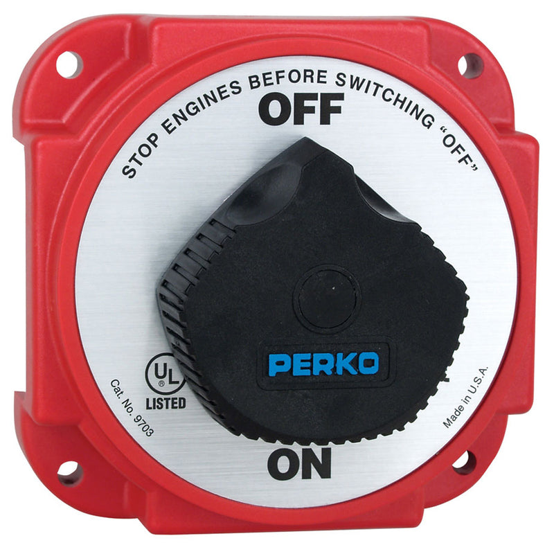 Perko 9703DP Heavy Duty Battery Disconnect Switch w Alternator Field Disconnect 9703DP