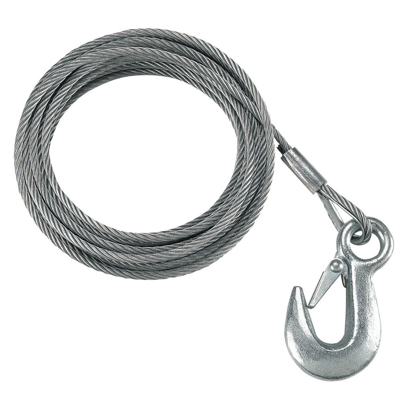 Fulton 732 x 50 Galvanized Winch Cable and Hook  5600 lbs Breaking Strength WC750 0100