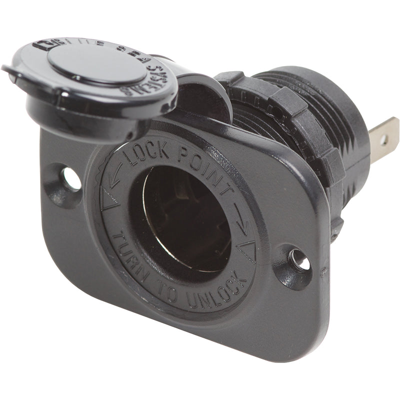 Blue Sea 12 Volt Dash Socket  Black 1011