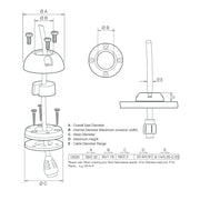 Scanstrut DS30S Vertical Cable Seal  Stainless Steel DS30S