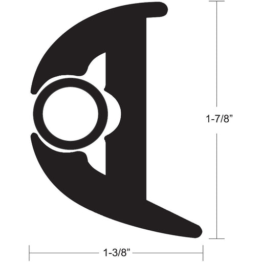 TACO Flex Vinyl Rub Rail Kit  Black wBlack Insert  70  178 x 138 V113426BBK702