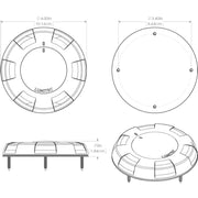 Lumitec Aurora LED Dome Light  White Finish  WhiteRed Dimming 101076