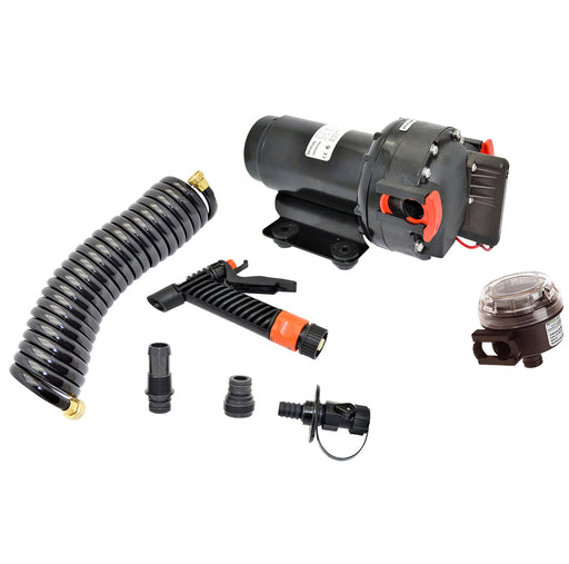 Johnson Pump 52 GPM Aqua Jet Washdown Pump Kit wHose  24V 6453424