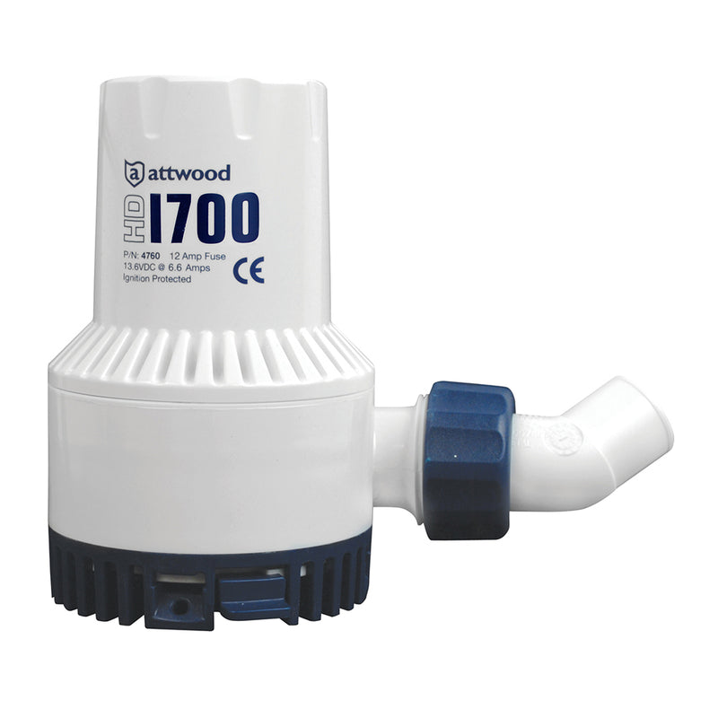 Attwood HeavyDuty Bilge Pump 1700 Series  12V  1700 GPH 47304