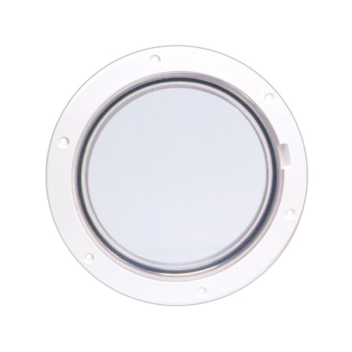 Beckson 6 Clear Center PryOut Deck Plate  White DP61WC