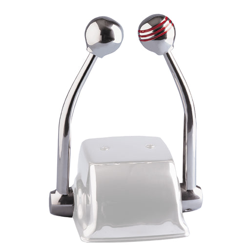 Schmitt Marine Standard Control Arm Set wRed Throttle Knob  Plain Shift Knob  Includes Arms  Knobs Only 50050