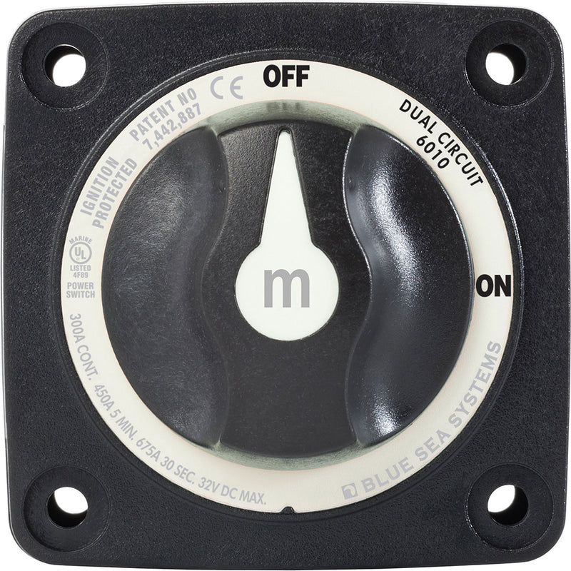 Blue Sea 6010200 Battery Switch Dual Circuit  Black 6010200
