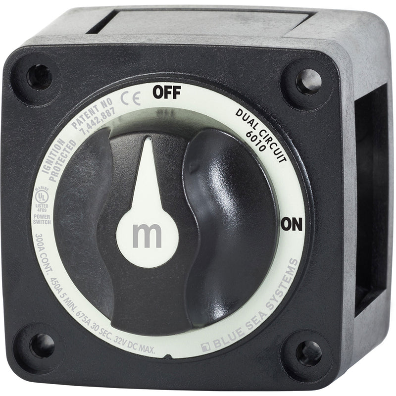 Blue Sea 6010200 Battery Switch Dual Circuit  Black 6010200