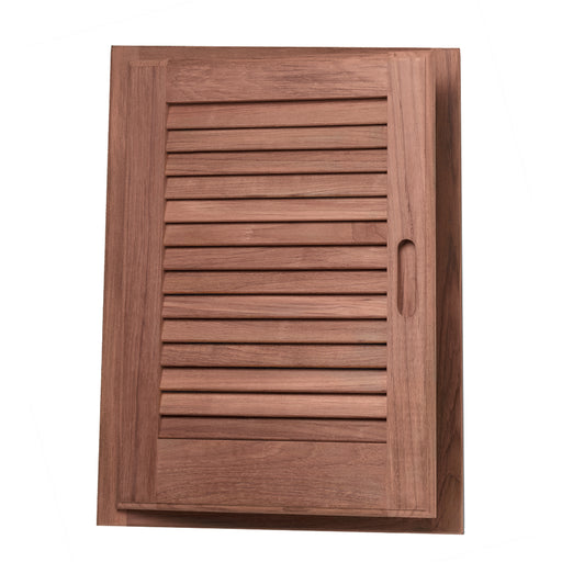 Whitecap Teak Louvered Door  Frame  Left Hand  15 x 20 60725