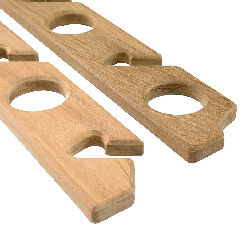 Whitecap Teak SixRod Storage Rack  Pair 60614