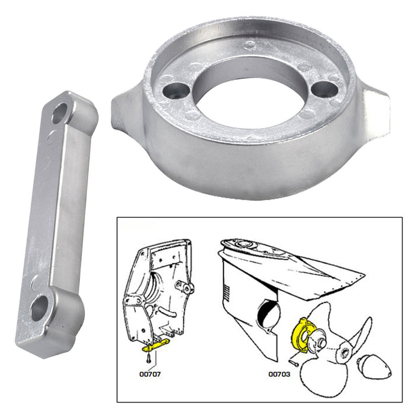 Tecnoseal Anode Kit wHardware  Volvo 280  Magnesium 20701MG