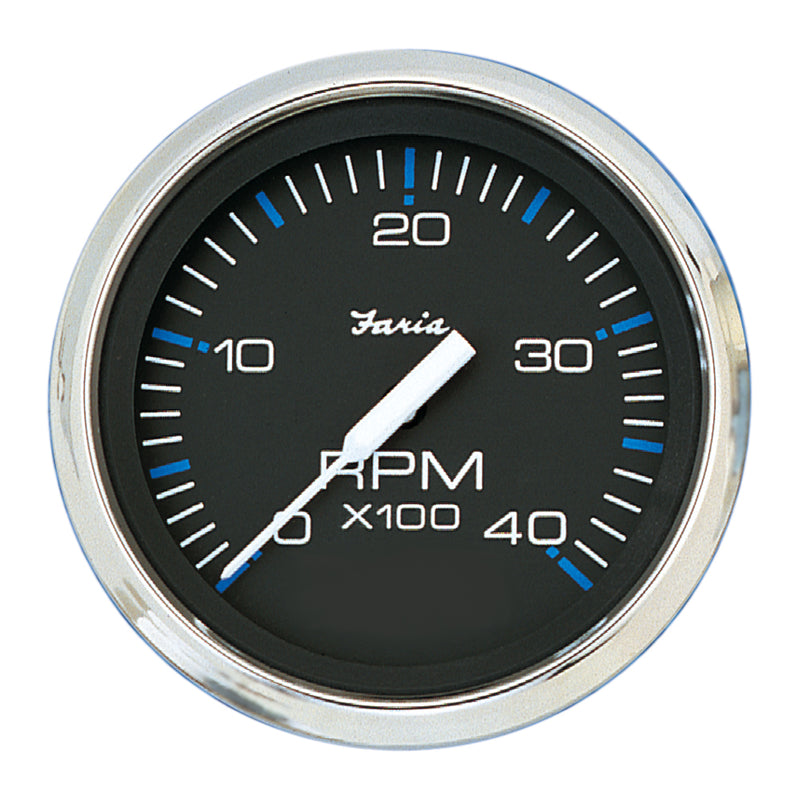 Faria Chesapeake Black 4 Tachometer  4000 RPM Diesel 33742
