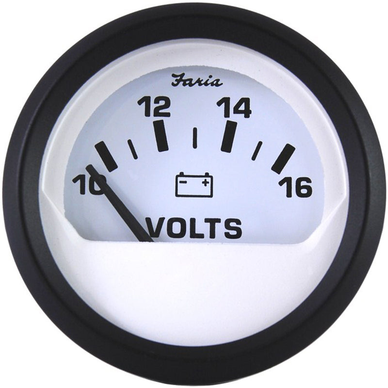 Faria Euro White 2 Voltmeter 1016 VDC 12911