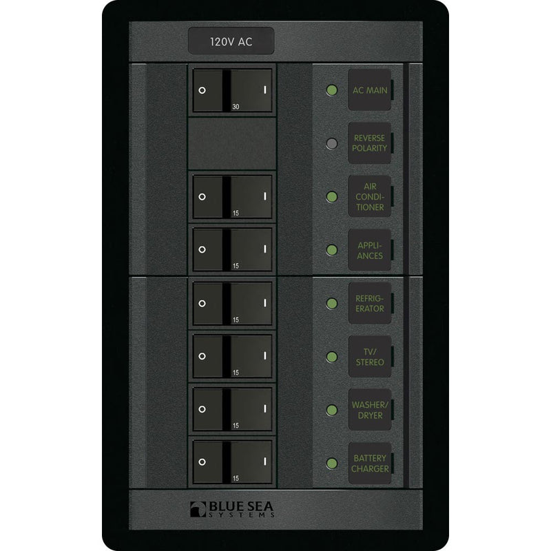 Blue Sea 1202 120V AC Main  6 Positions  Vertical 1202