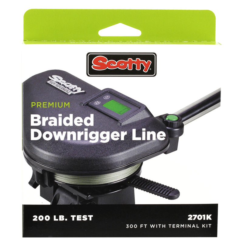 Scotty Premium Power Braid Downrigger Line  300ft of 200lb Test 2701K