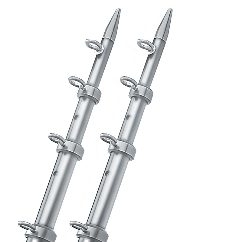 TACO 15 SilverSilver Outrigger Poles  118 Diameter OT0442VEL15