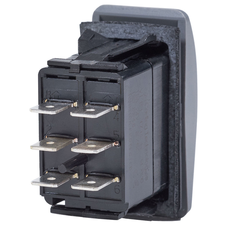 Blue Sea 7938 Contura II Switch DPDT Black  ONOFFON 7938