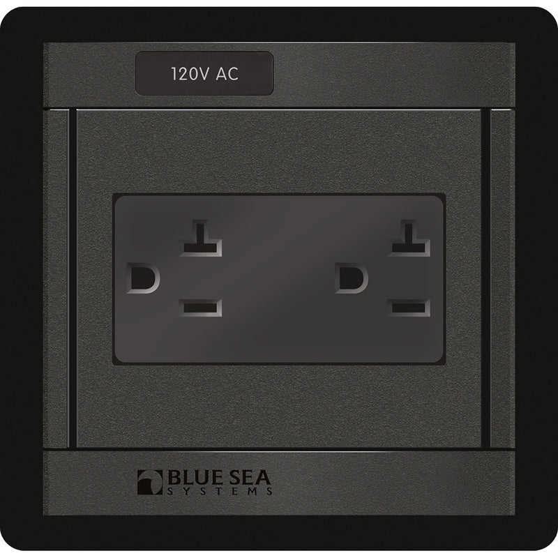 Blue Sea 1479 360 Panel  120V AC DUal Outlet 1479