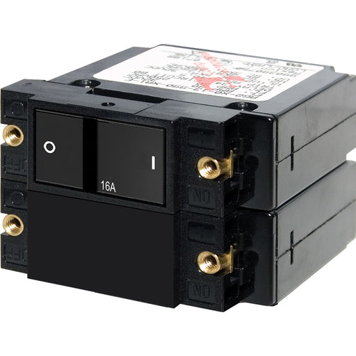 Blue Sea 7412 ASeries Flat Rocker Circuit Breaker  Double Pole  16A 7412
