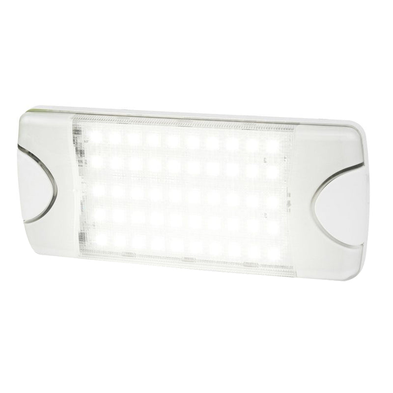 Hella Marine DuraLED 50 Low Profile InteriorExterior Lamp  White LED Spreader Beam 980629001