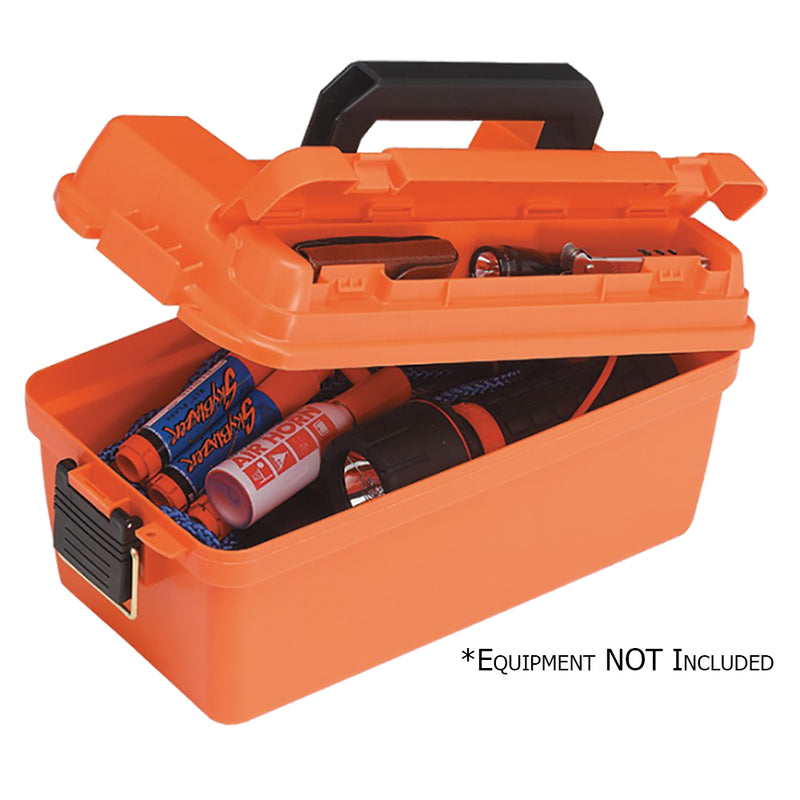 Plano Small Shallow Emergency Dry Storage Supply Box  Orange 141250
