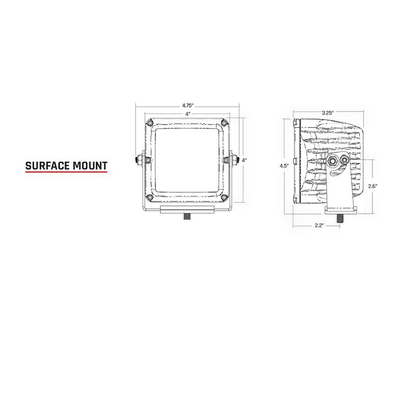 RIGID Industries DXL PRO  SpecterDriving LED  Pair  Black 322613