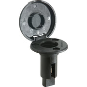 Attwood LightArmor PlugIn Base  2 Pin  Black  Round 910R2PB7