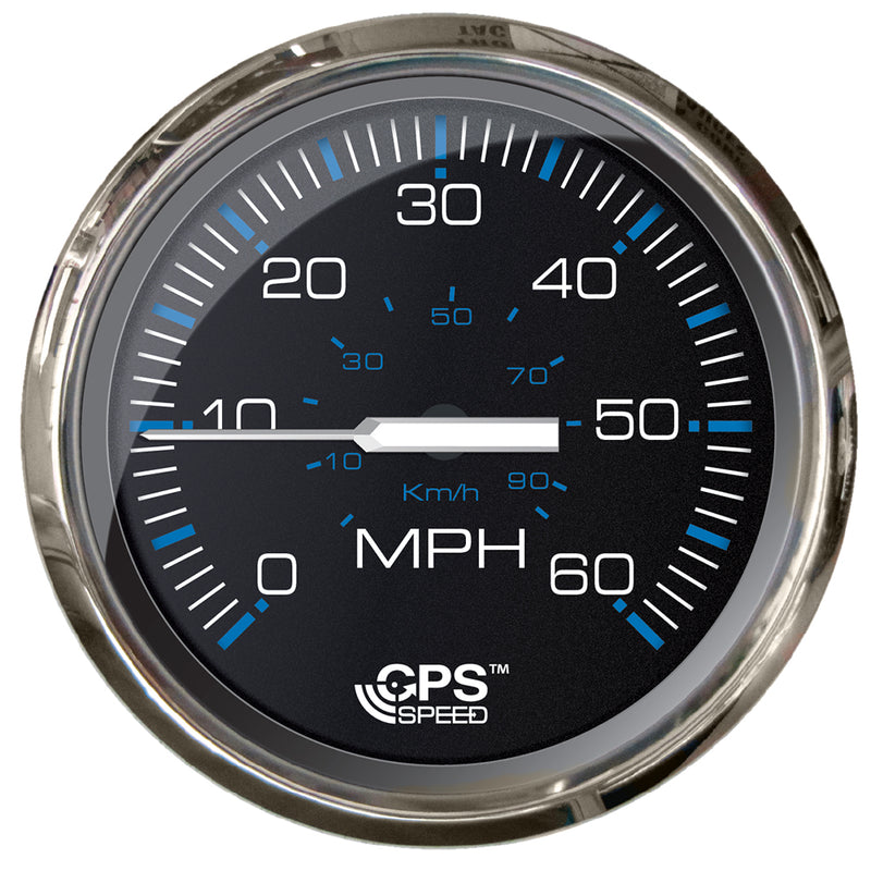Faria Chesepeake Black 4 Studded Speedometer  60MPH GPS 33749