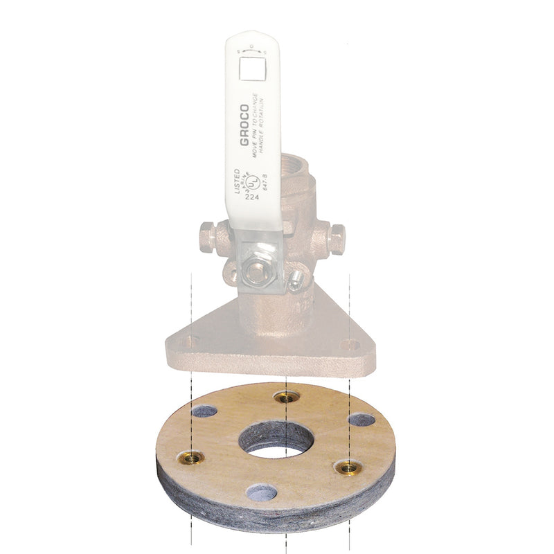 GROCO Backing Block f114  112 Seacocks BB2