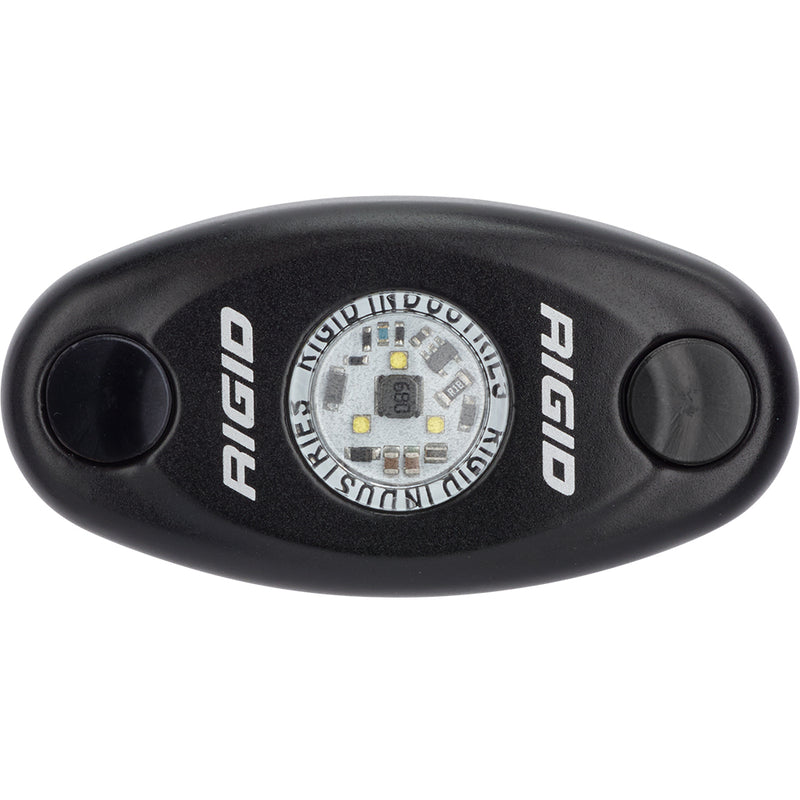 RIGID Industries ASeries Black Low Power LED Light  Single  Cool White 480033