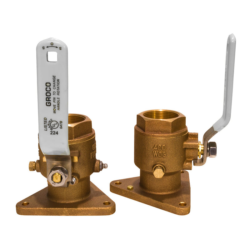 GROCO 112 Bronze TriFlanged Ball ValveSeacock FBV1500