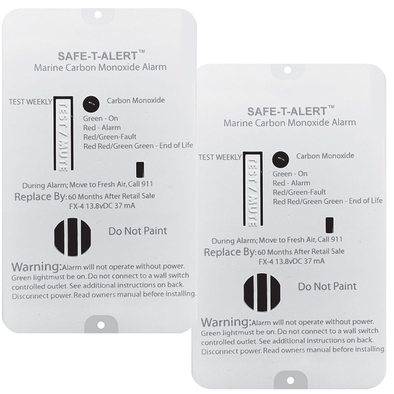 SafeTAlert FX4 Carbon Monoxide Alarm  2Pack FX4MARINE2PACK