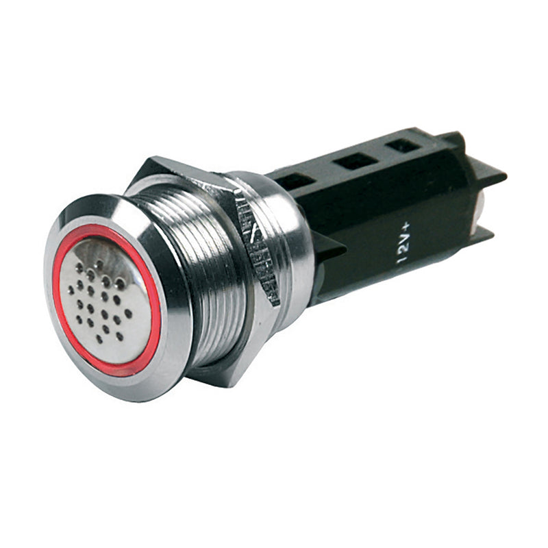 BEP 12V Buzzer wRed LED Warning Light  Stainless Steel 80511000900