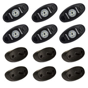 RIGID Industries ASeries Rock Light Kit  6 Cool White Lights  Black 400253